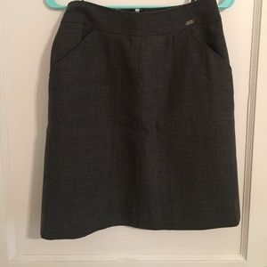 Chanel Grey Pencil Skirt Wool sz 0-2